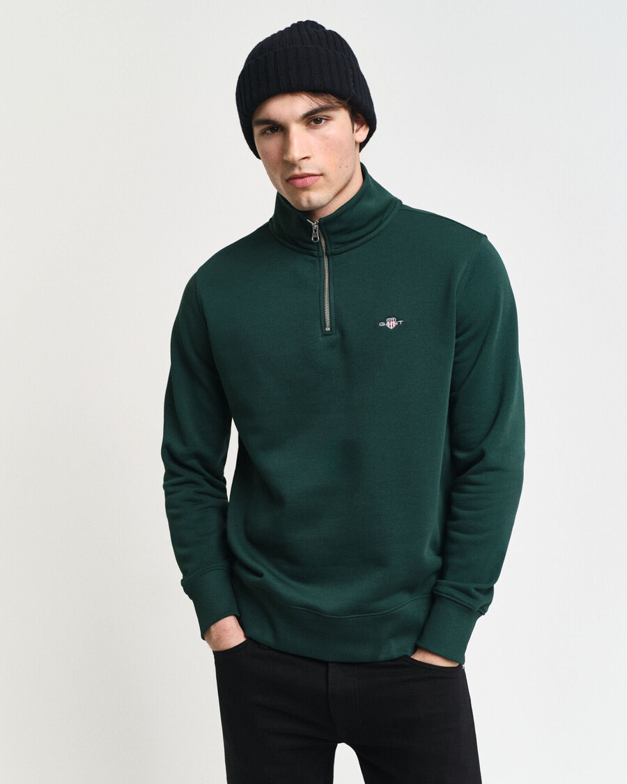 shield halfzip sweatshirt - tartan green