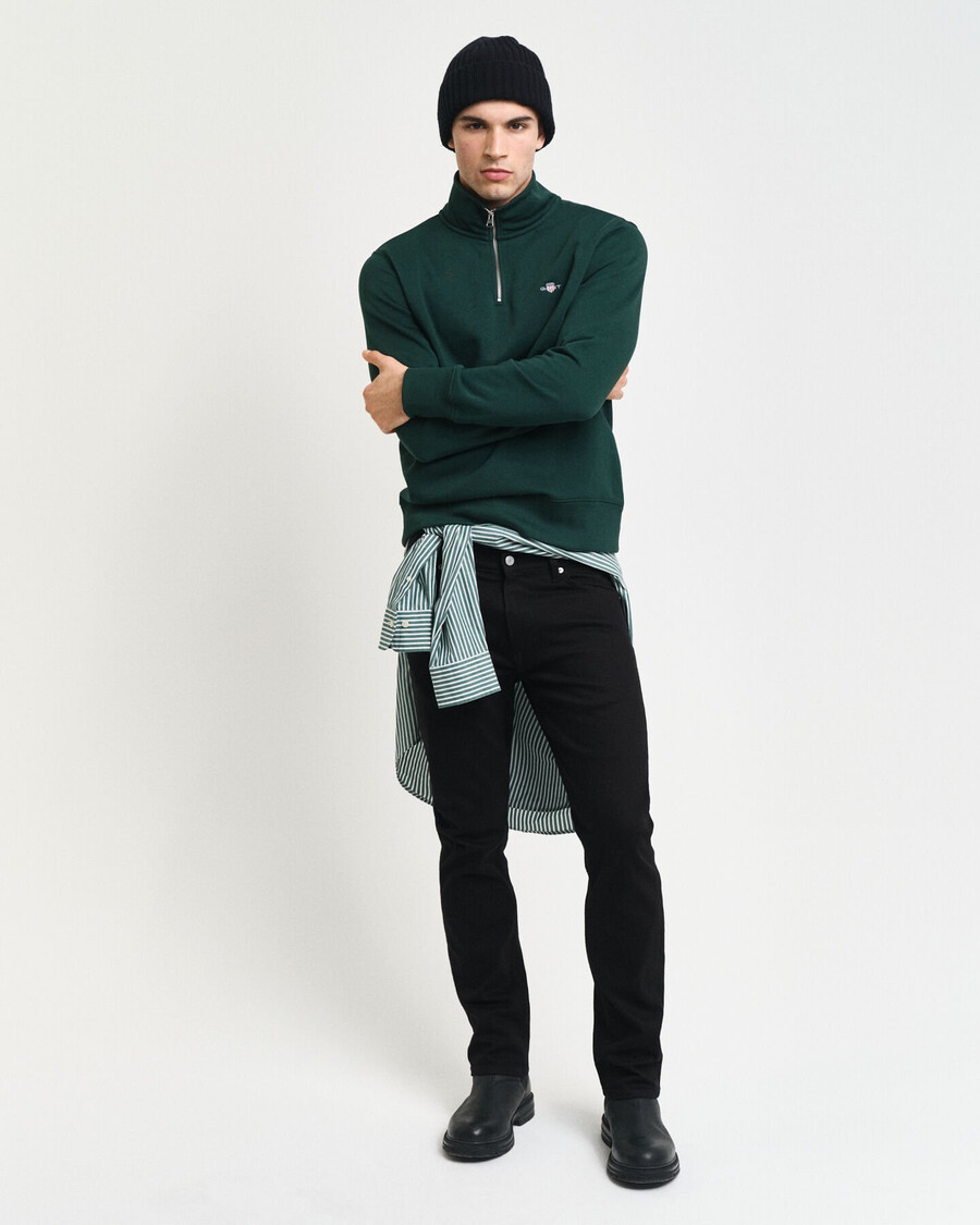 shield halfzip sweatshirt - tartan green