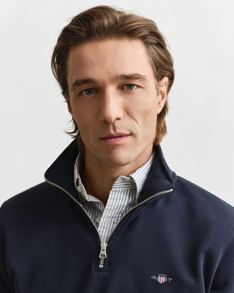 shield halfzip sweatshirt - evening blue