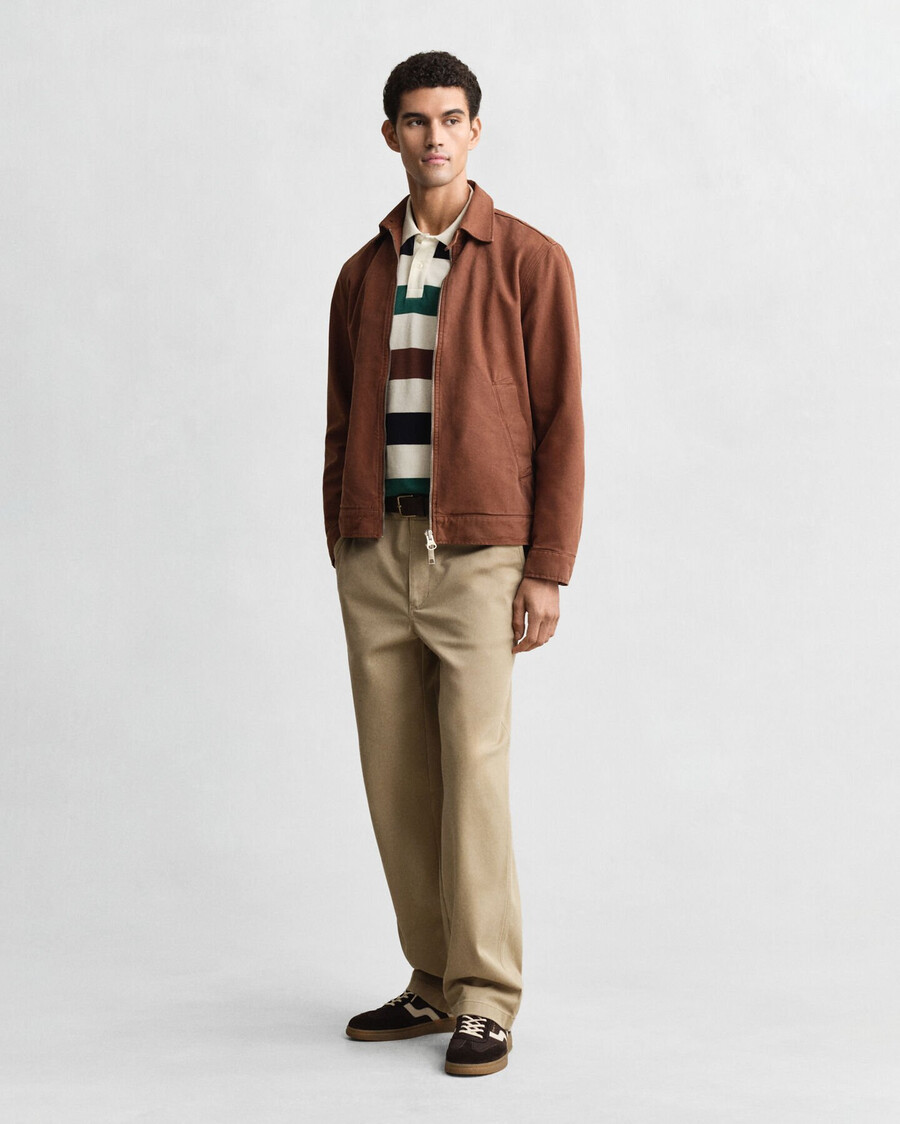 striped polo shirt - cream