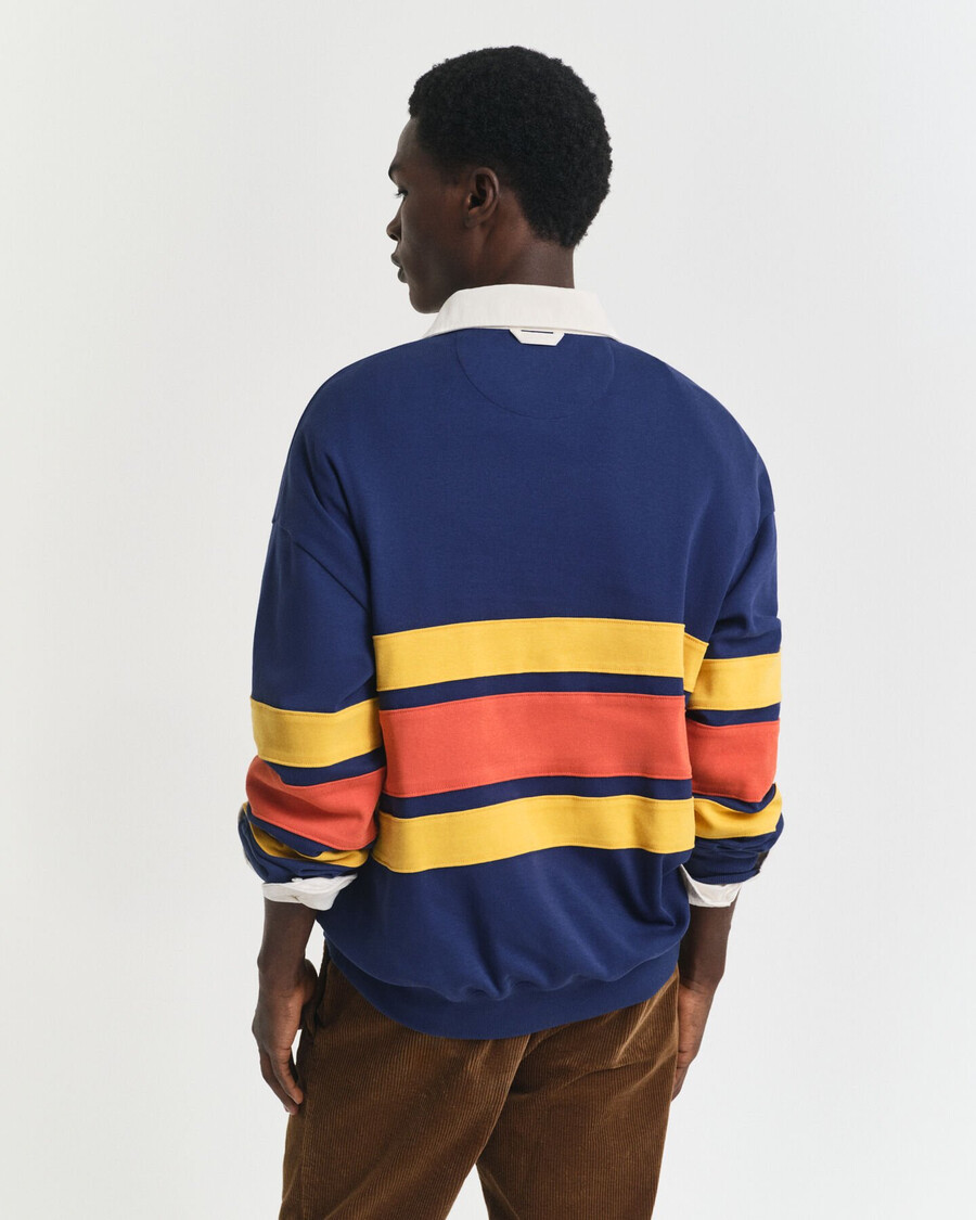 color blocked heavy rugger - persian blue