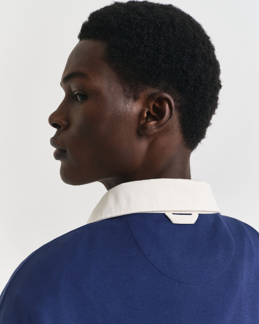 color blocked heavy rugger - persian blue