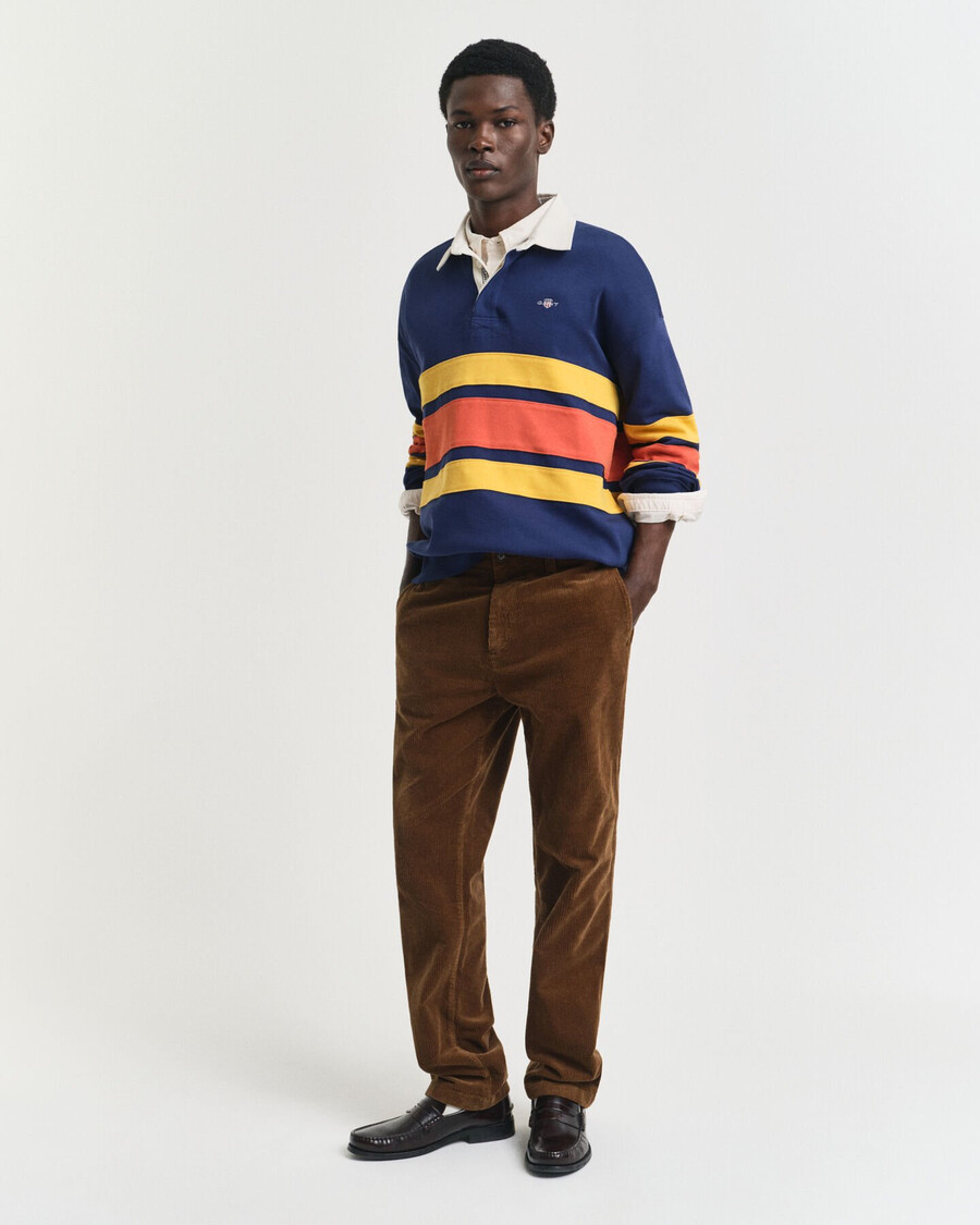 color blocked heavy rugger - persian blue