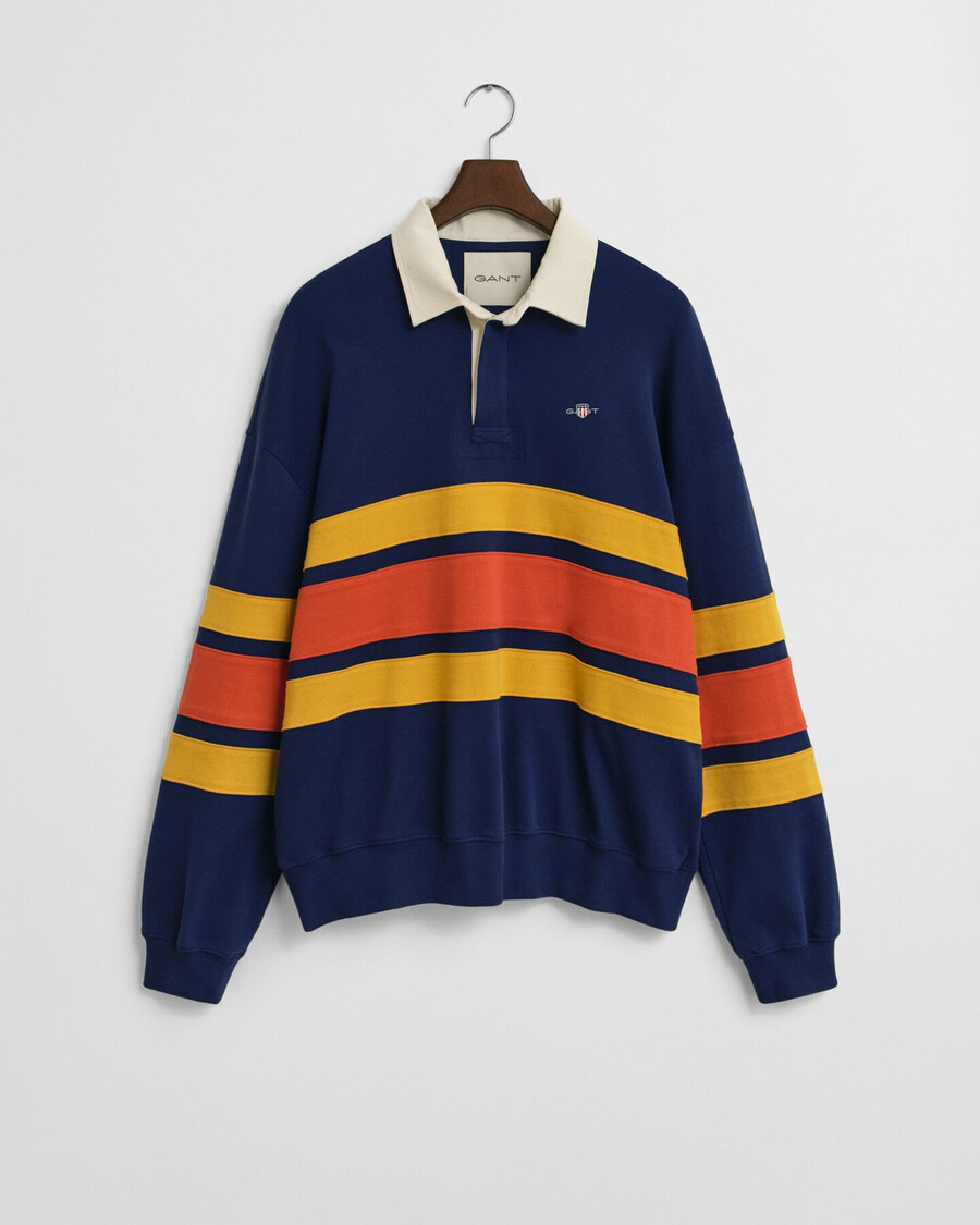 color blocked heavy rugger - persian blue