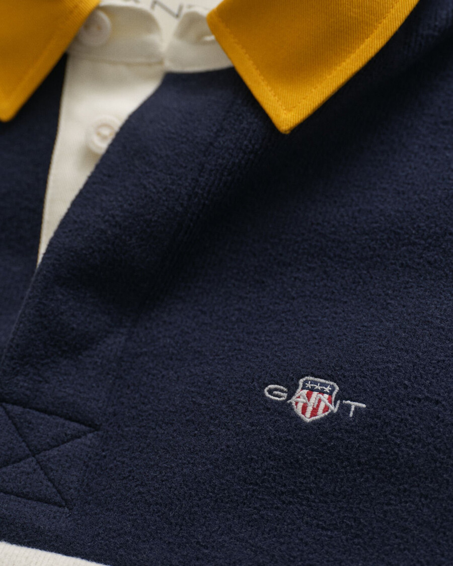 color blocked heavy rugger - evening blue