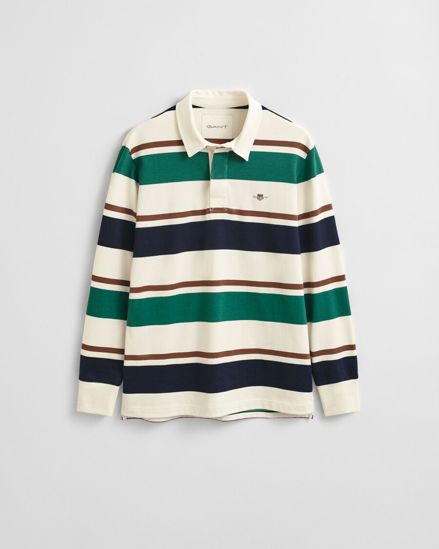 striped heavy rugger - cream