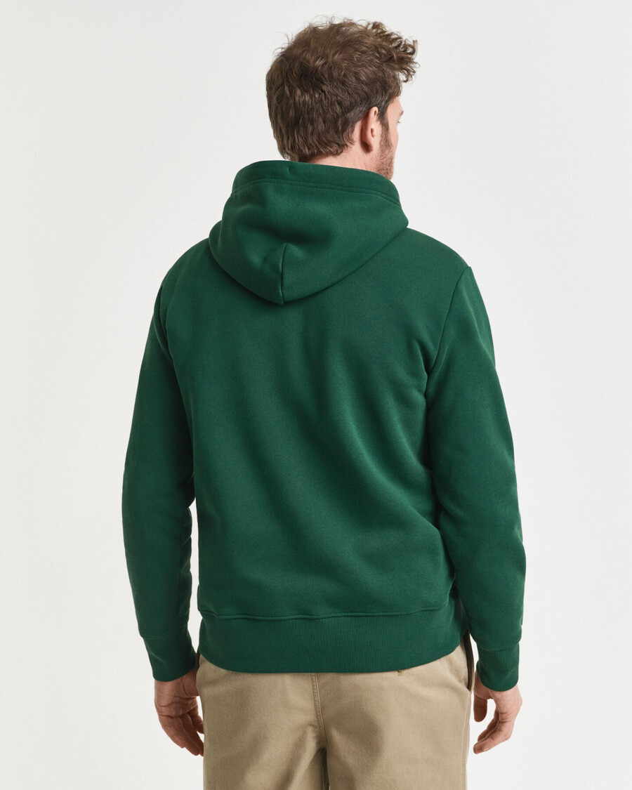 crest graphic hoodie - forest green