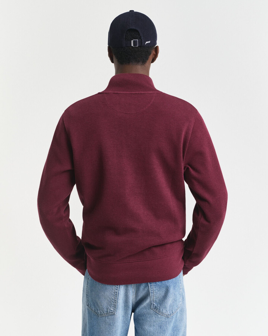 sacker rib halfzip sweatshirt - winter wine