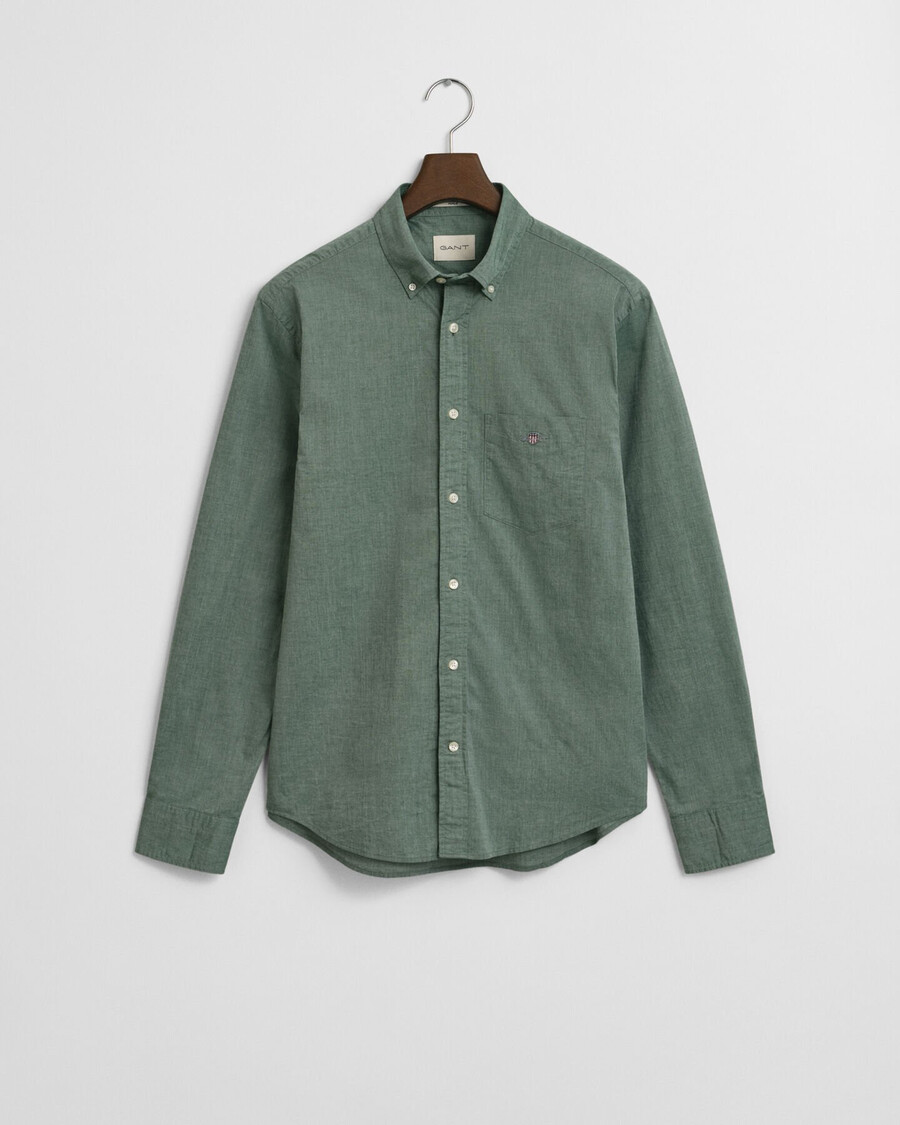 regular fit classic poplin shirt - forest green