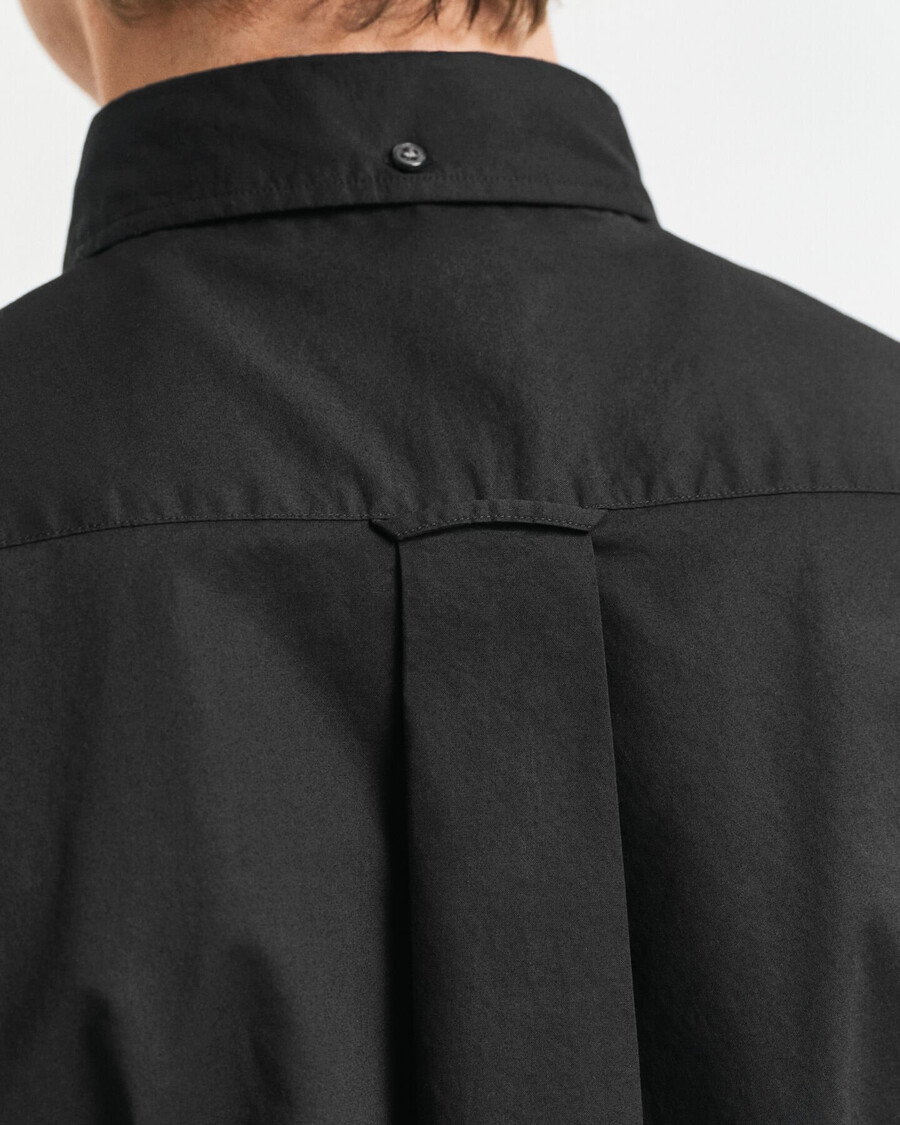 regular fit classic poplin shirt - black