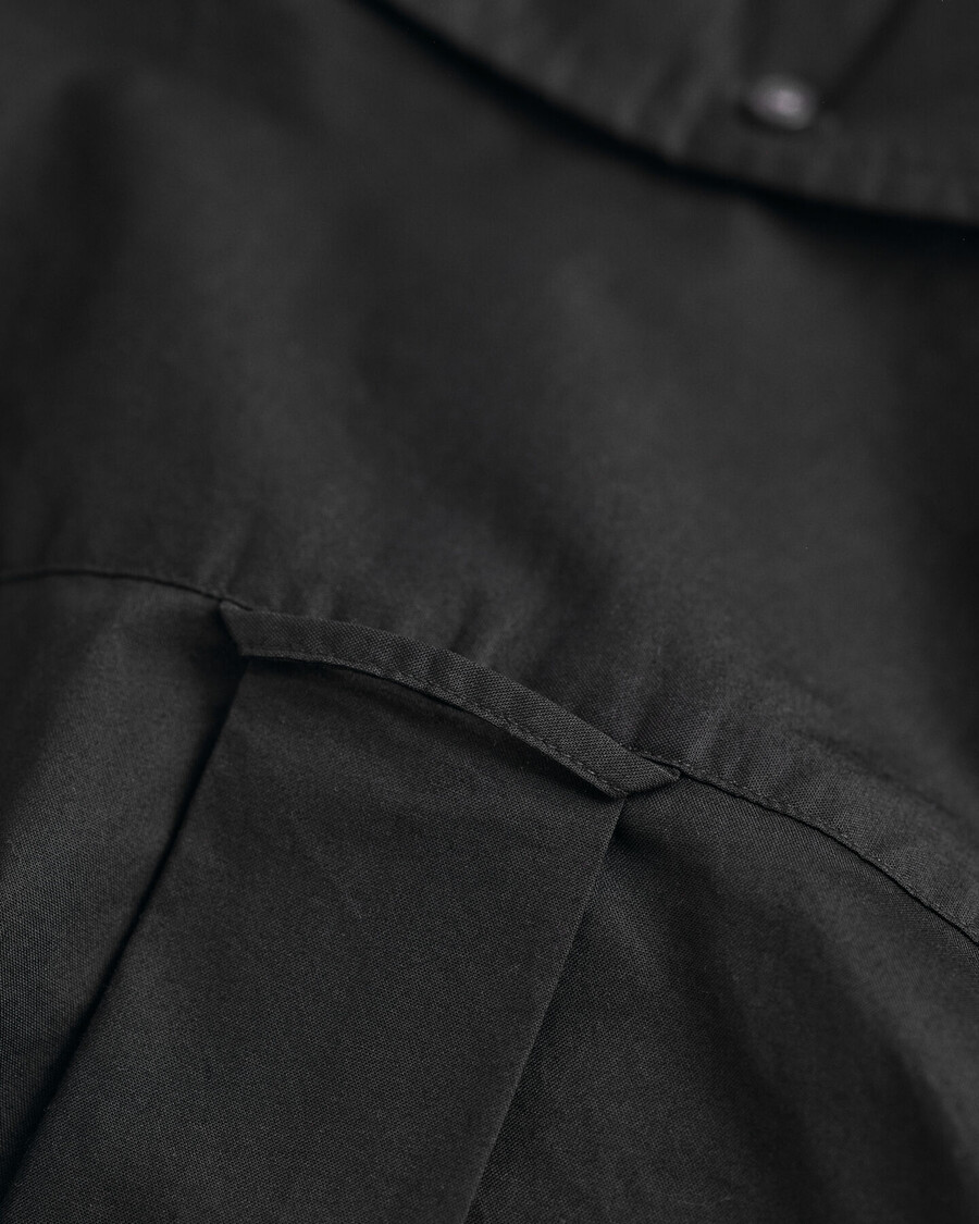 regular fit classic poplin shirt - black