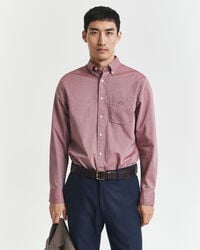 regular fit classic poplin shirt - plumped red melange