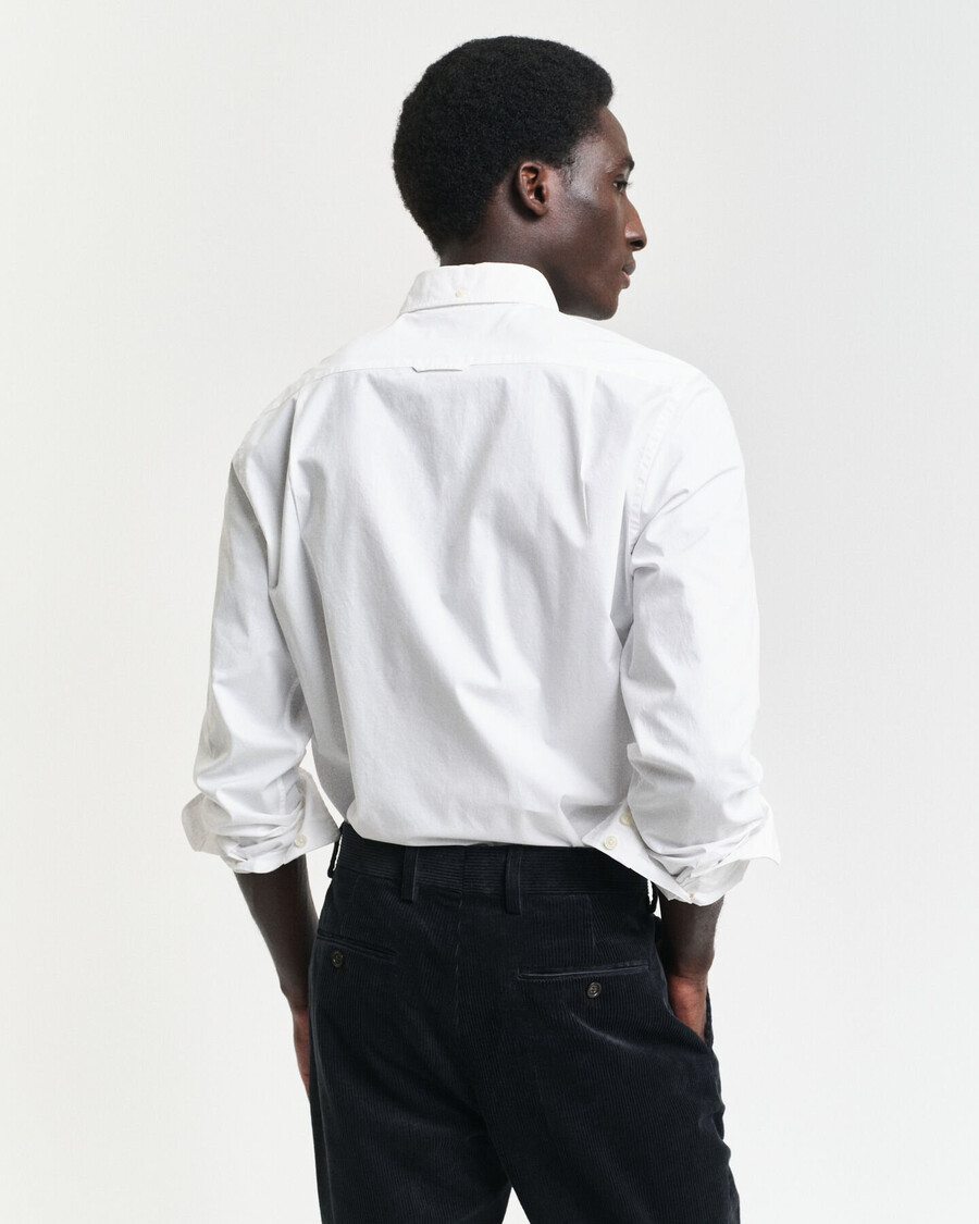 slim fit classic poplin shirt - white