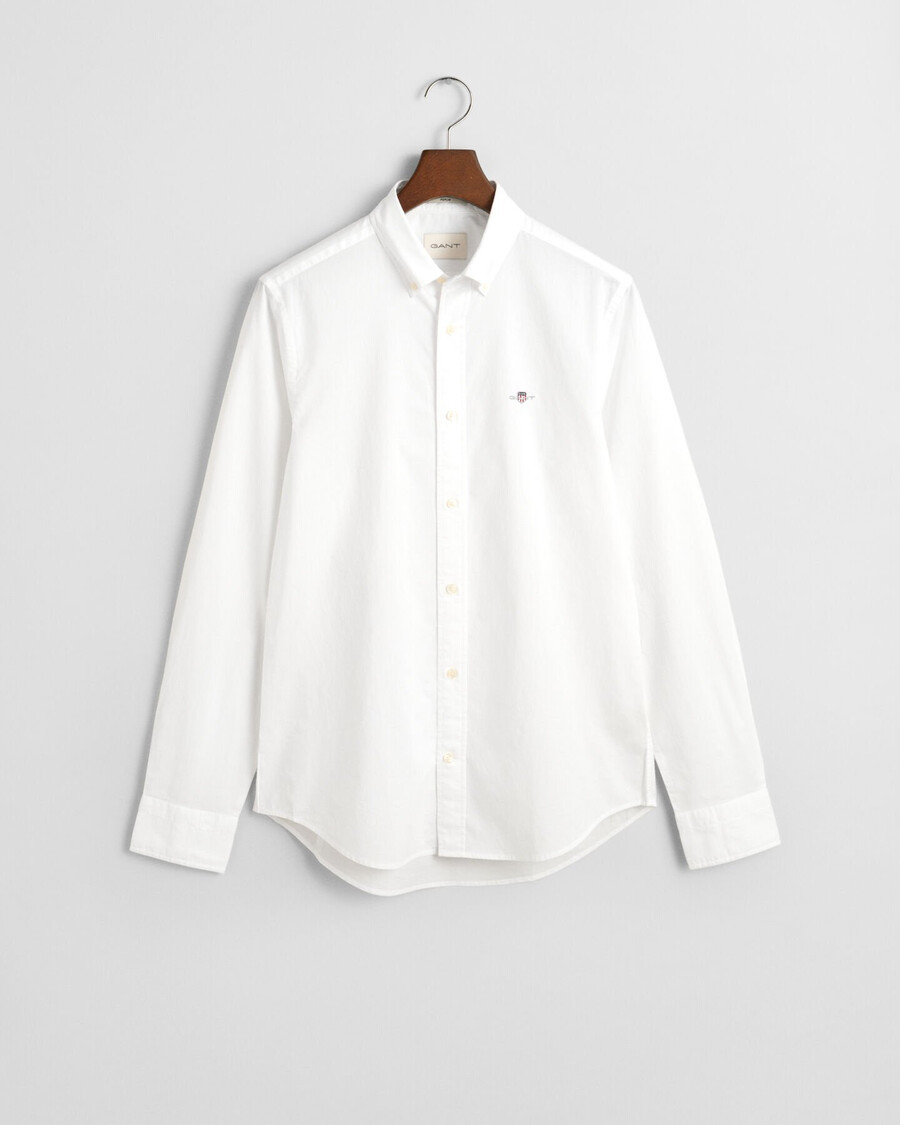 slim fit classic poplin shirt - white