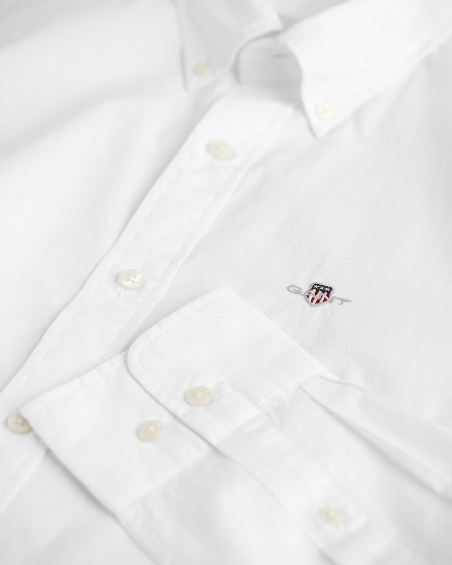 slim fit classic poplin shirt - white