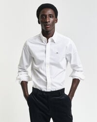 slim fit classic poplin shirt - white