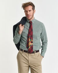 regular fit classic gingham poplin shirt - forest green