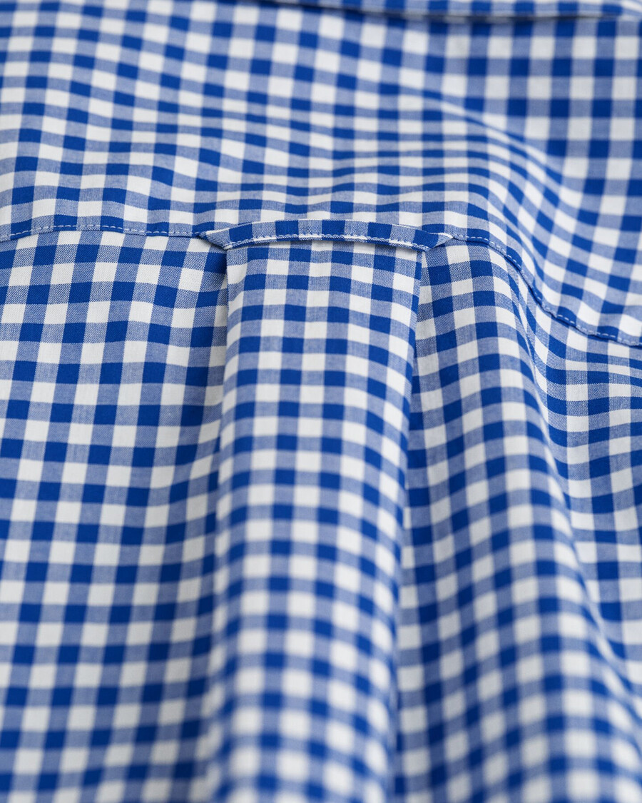 regular fit classic gingham poplin shirt - college blue
