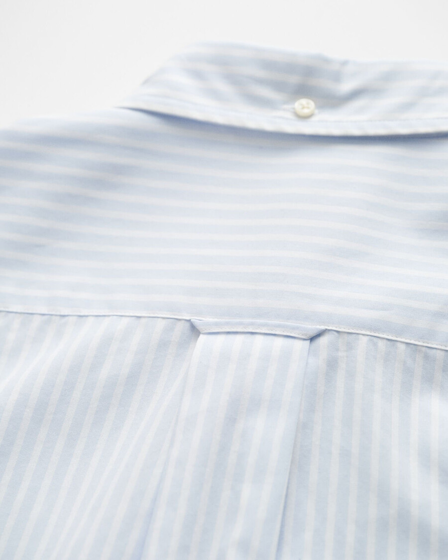 regular fit classic striped poplin shirt - light blue