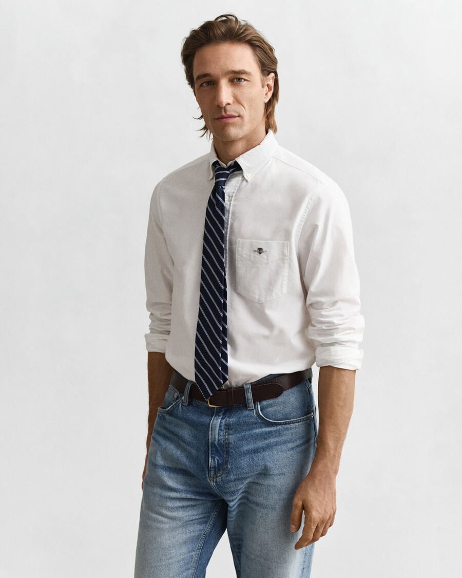 regular fit classic oxford shirt - white