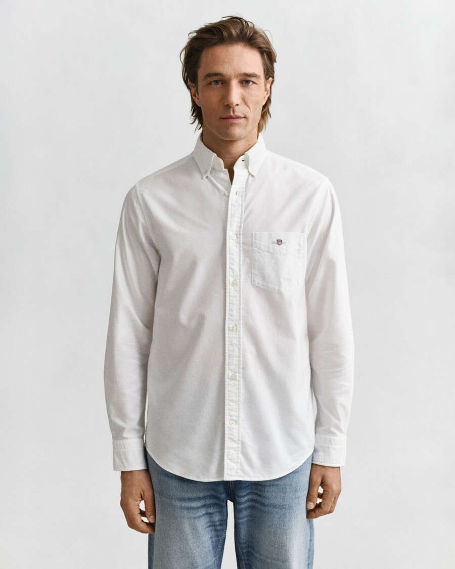 regular fit classic oxford shirt - white