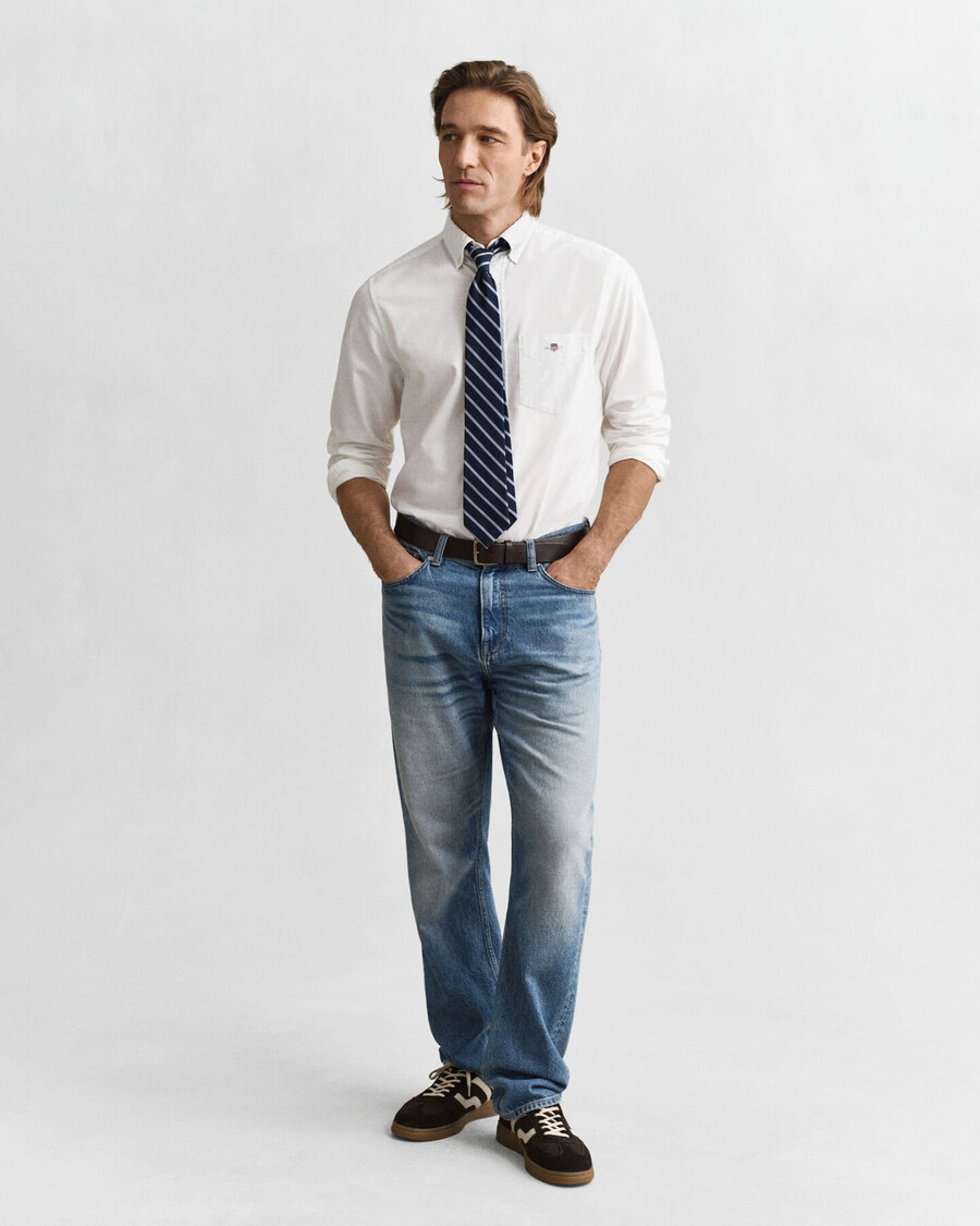 regular fit classic oxford shirt - white