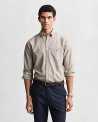 regular fit classic oxford shirt - mahogany brown