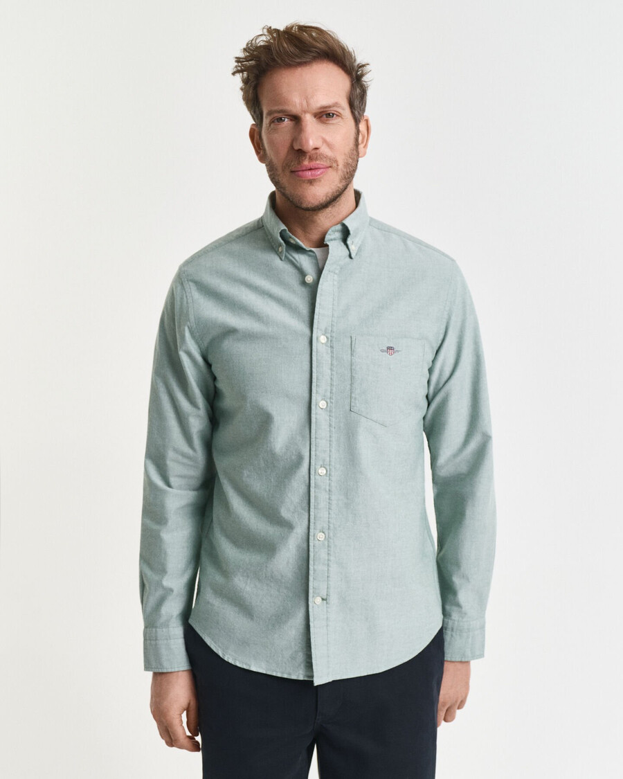 regular fit classic oxford shirt - forest green