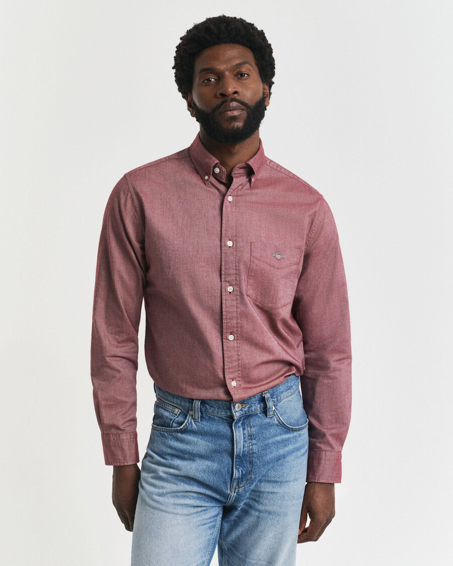 regular fit classic oxford shirt - plumped red