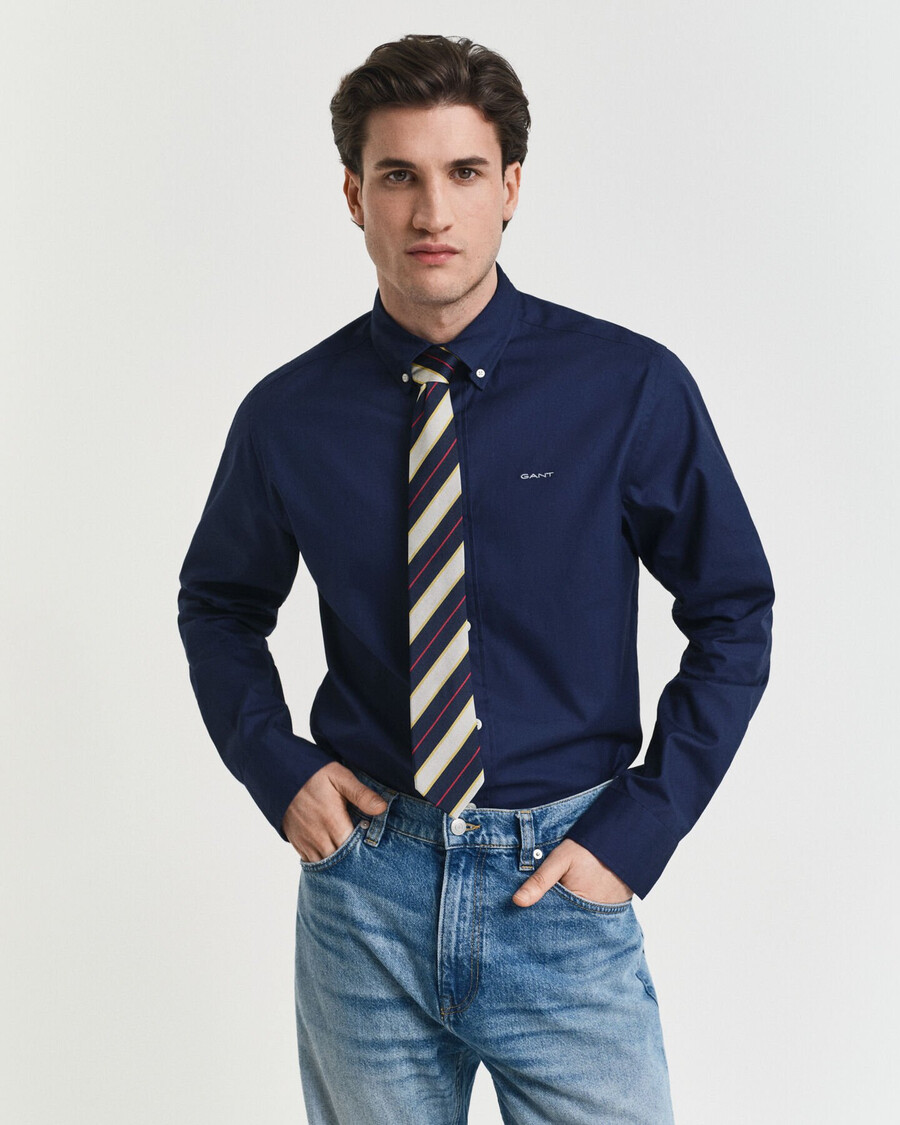 regular fit pinpoint oxford shirt - marine