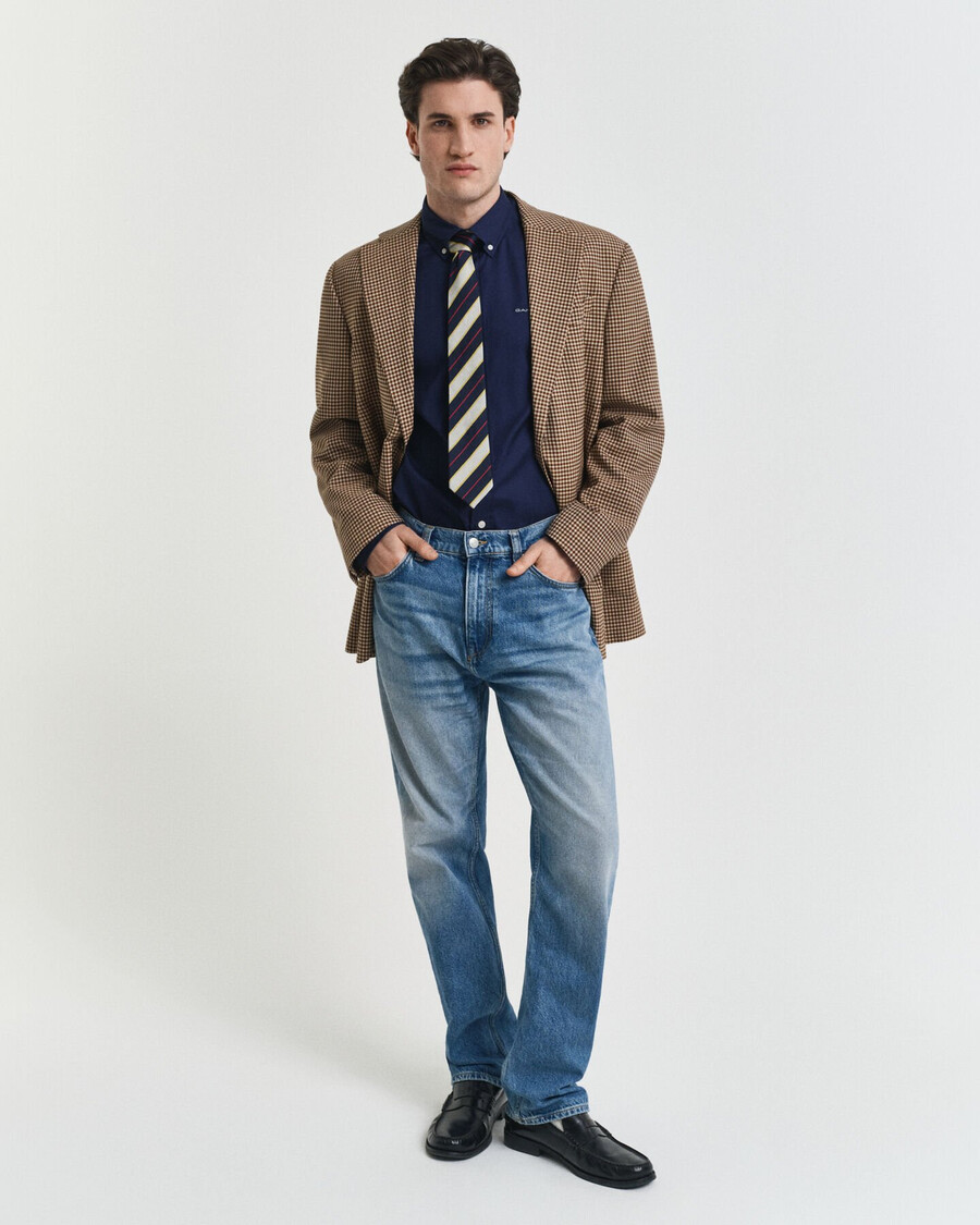 regular fit pinpoint oxford shirt - marine