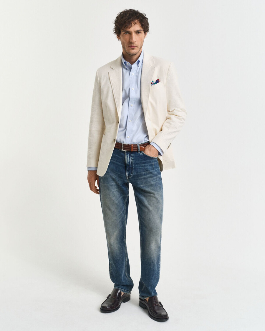 regular fit pinpoint oxford shirt - light blue