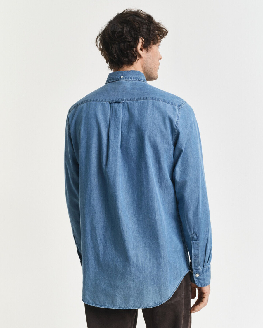 regular fit indigo shirt - semi light blue