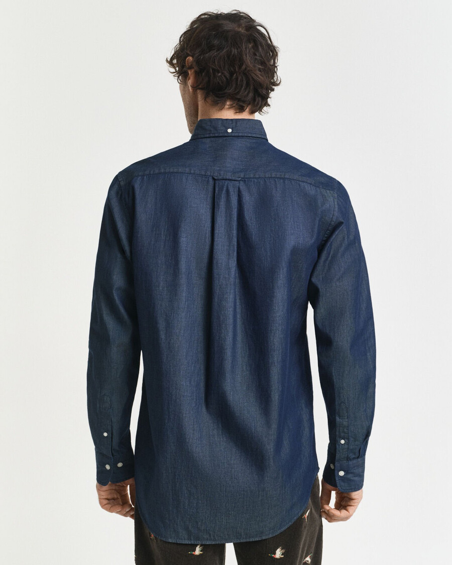 regular fit indigo shirt - dark indigo