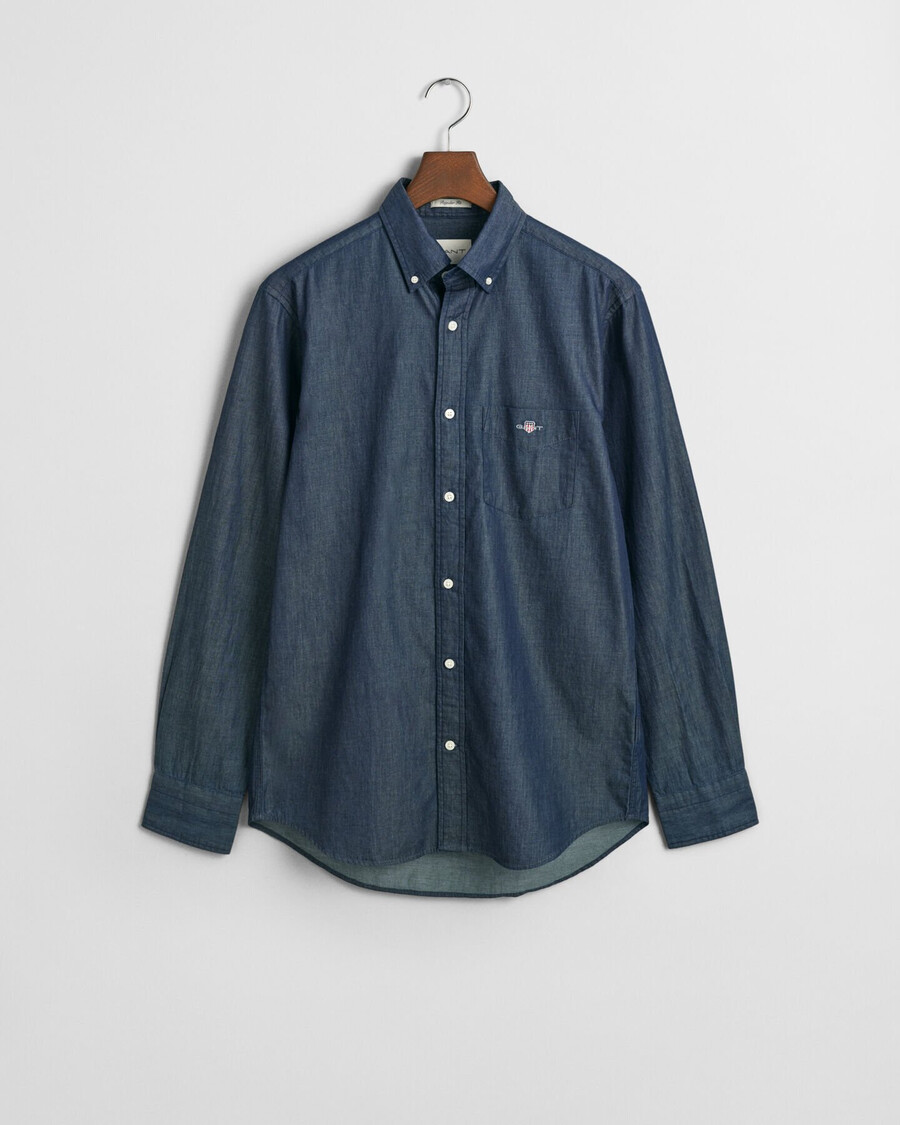regular fit indigo shirt - dark indigo