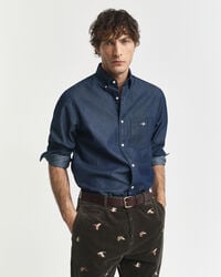regular fit indigo shirt - dark indigo