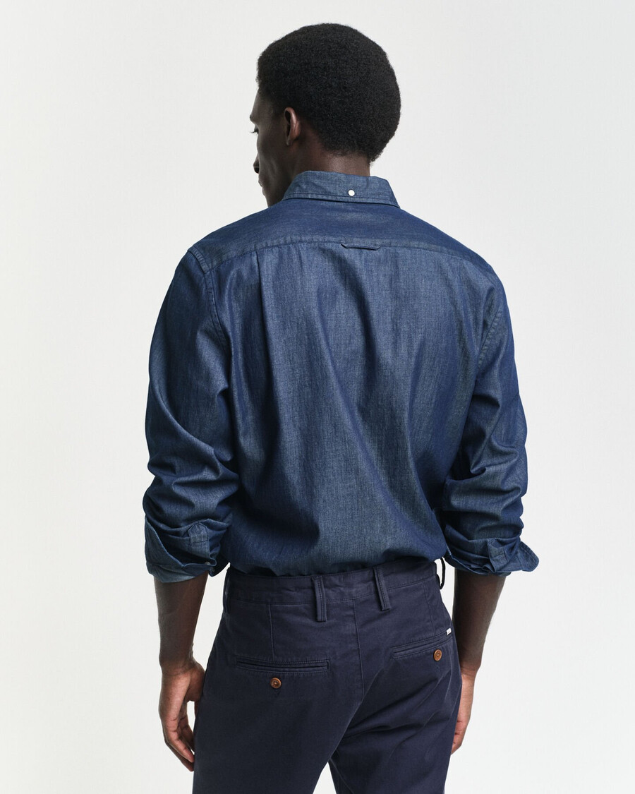 slim fit indigo shirt - dark indigo