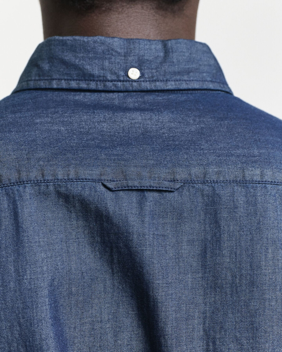 slim fit indigo shirt - dark indigo