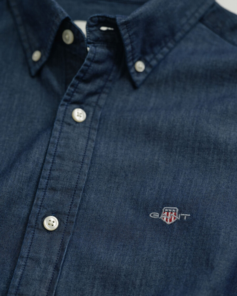 slim fit indigo shirt - dark indigo