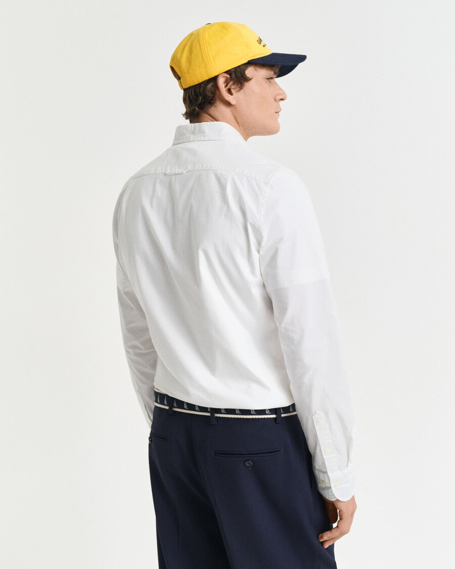 slim fit oxford stretch shirt - white