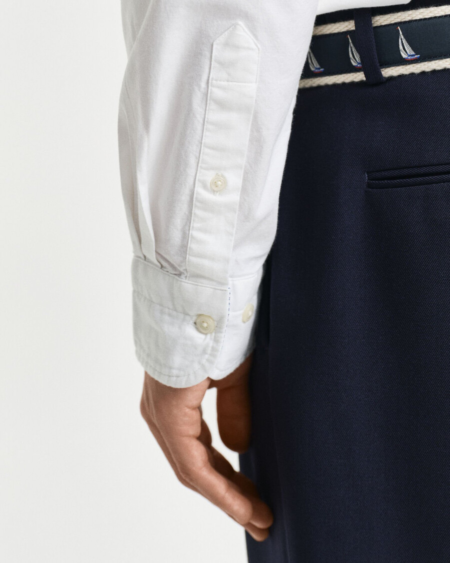 slim fit oxford stretch shirt - white