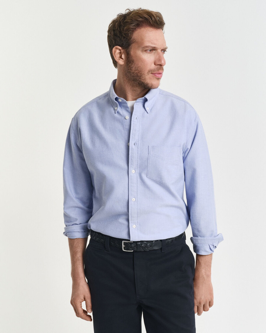 relaxed fit heritage oxford shirt - myosotis blue