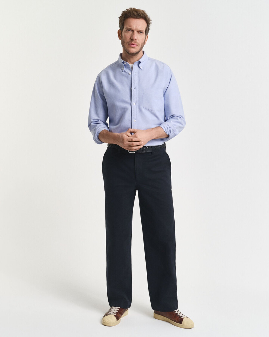 relaxed fit heritage oxford shirt - myosotis blue