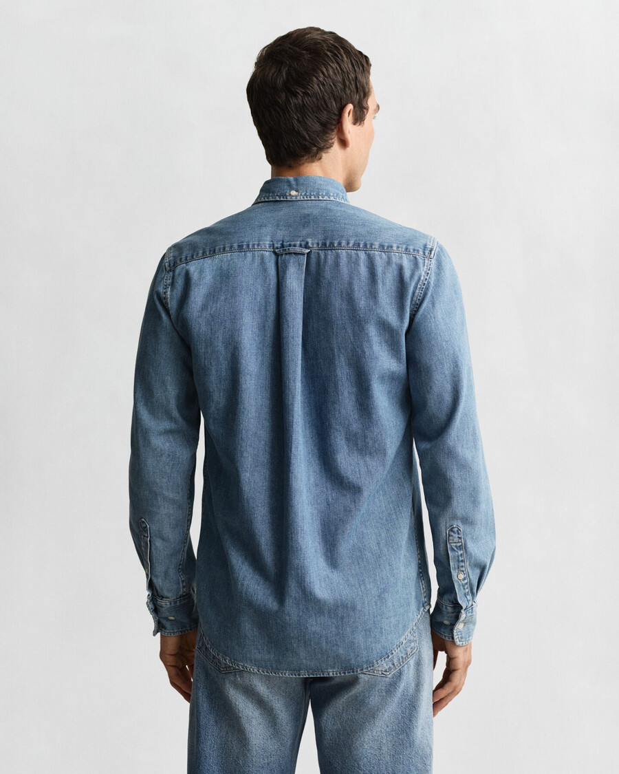 regular fit denim shirt - semi light blue worn in