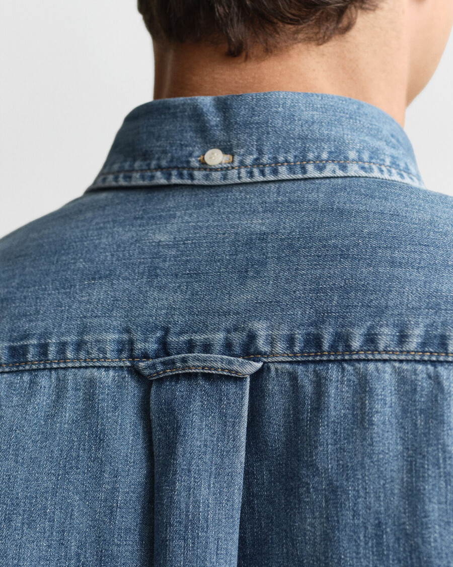 regular fit denim shirt - semi light blue worn in