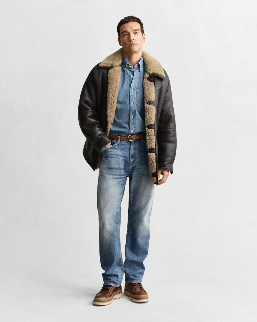 regular fit denim shirt - semi light blue worn in