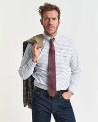 regular fit tattersall classic oxford shirt - light blue