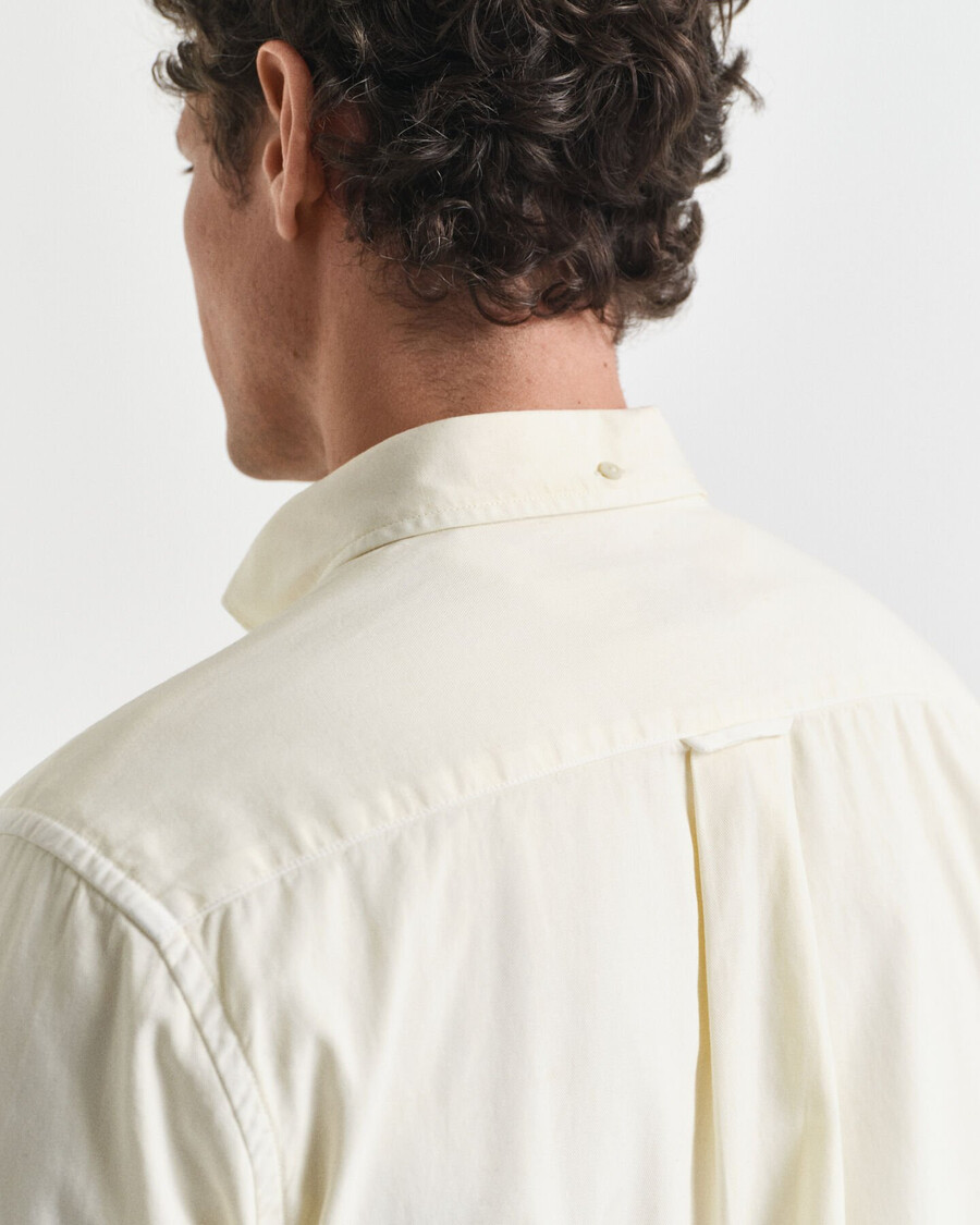 regular fit twill shirt - cream