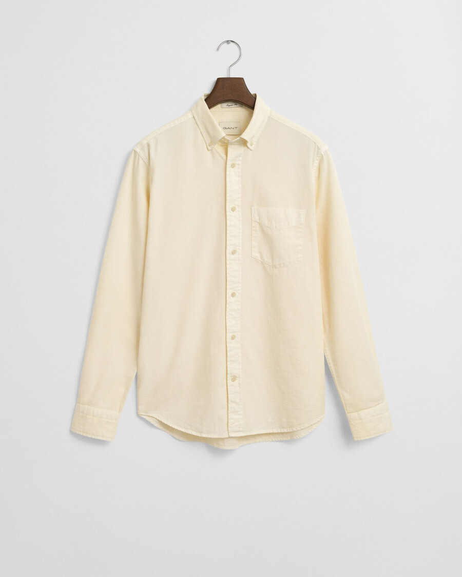 regular fit twill shirt - cream