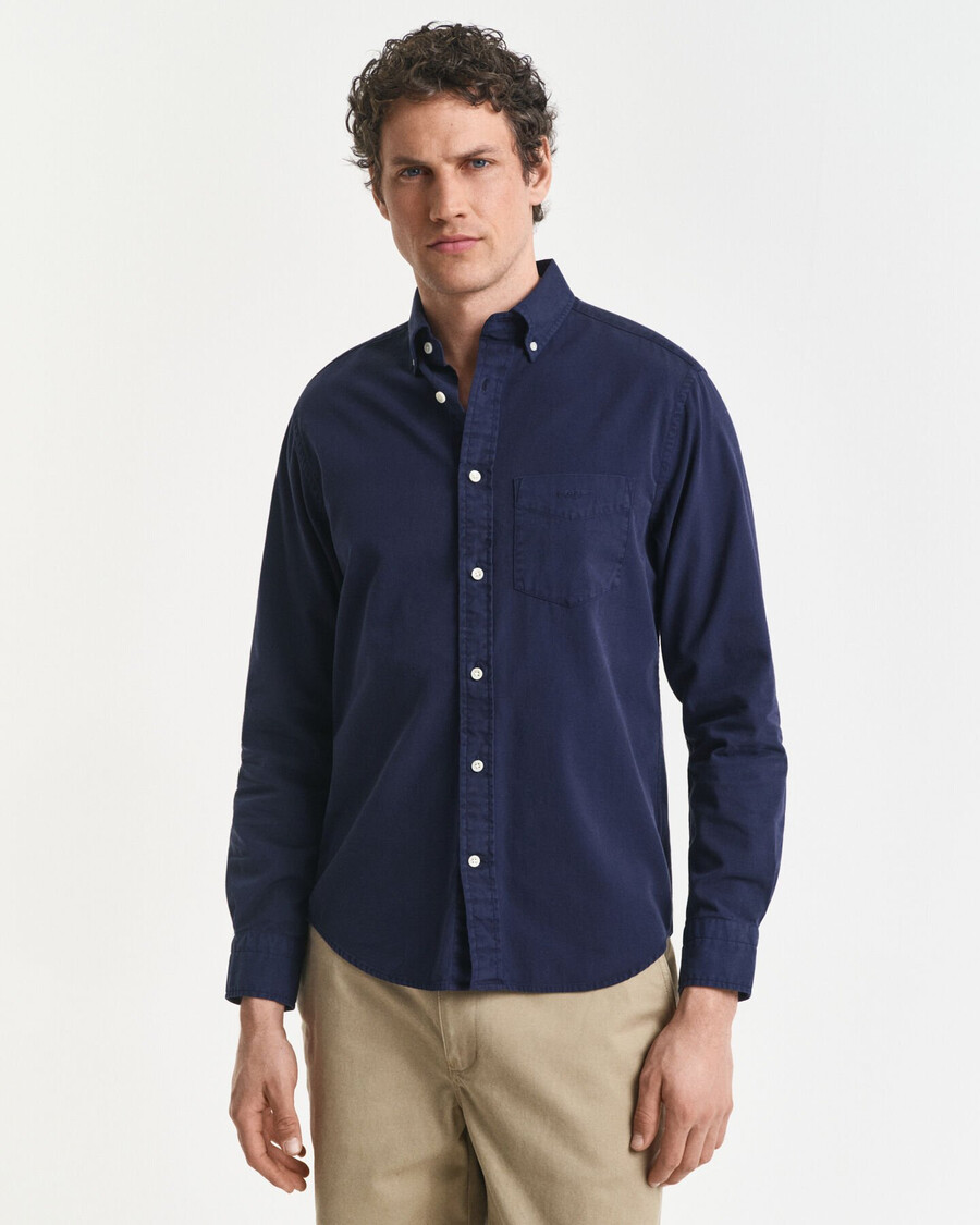 regular fit twill shirt - evening blue